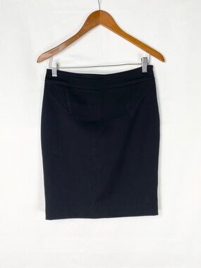 Givenchy Paris Wool Pencil Mini Skirt Black Size 38 Business Work
